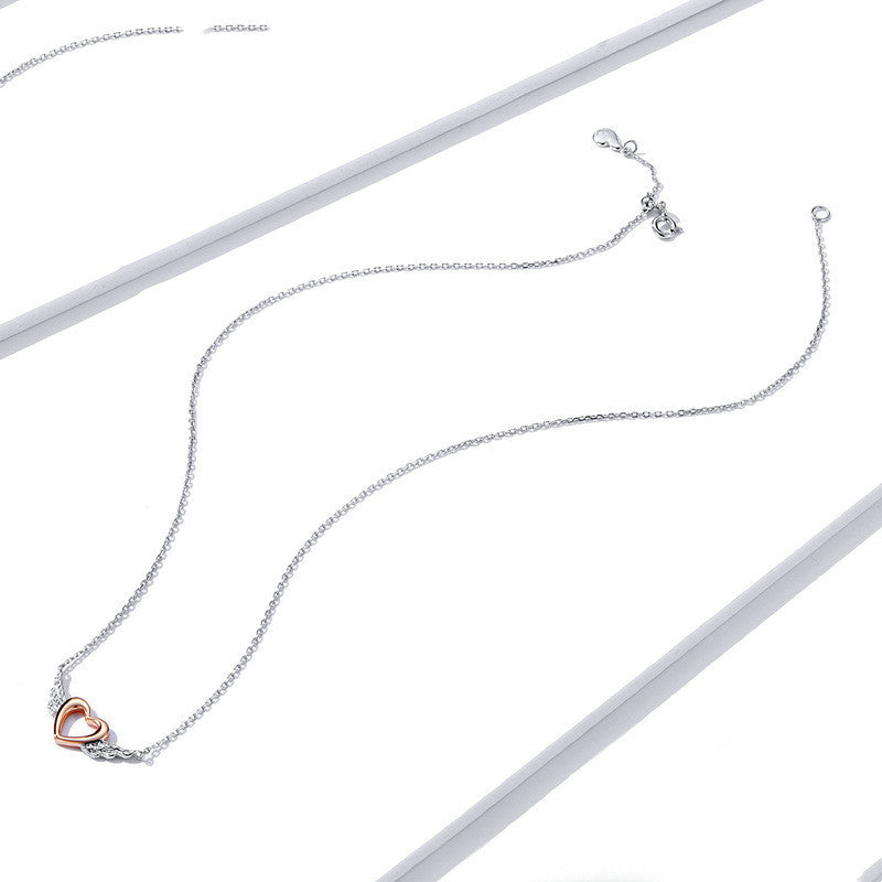 Love Wings Rose Gold Necklace