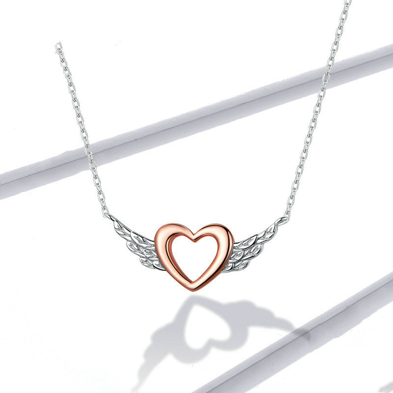 Love Wings Rose Gold Necklace