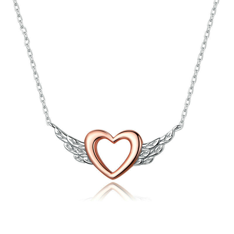 Love Wings Rose Gold Necklace