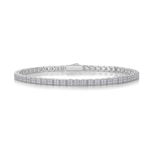Piano Poet Moissanite Bracelet  Luxurious Fashion Jewelry, S925 Silver, Diamond-Like Shine