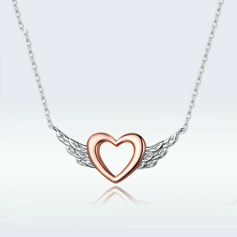 Love Wings Rose Gold Necklace