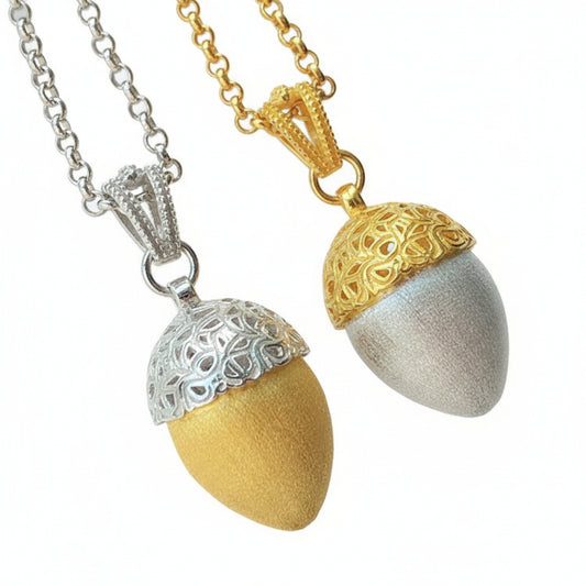 Little Nut Sterling Silver Acorn Necklace